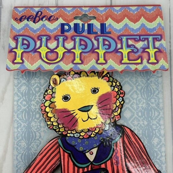 Pull String Toy Jumping Jack Puppet Circus Clown Lion Artisan Wall Art Decor - Picture 7 of 9